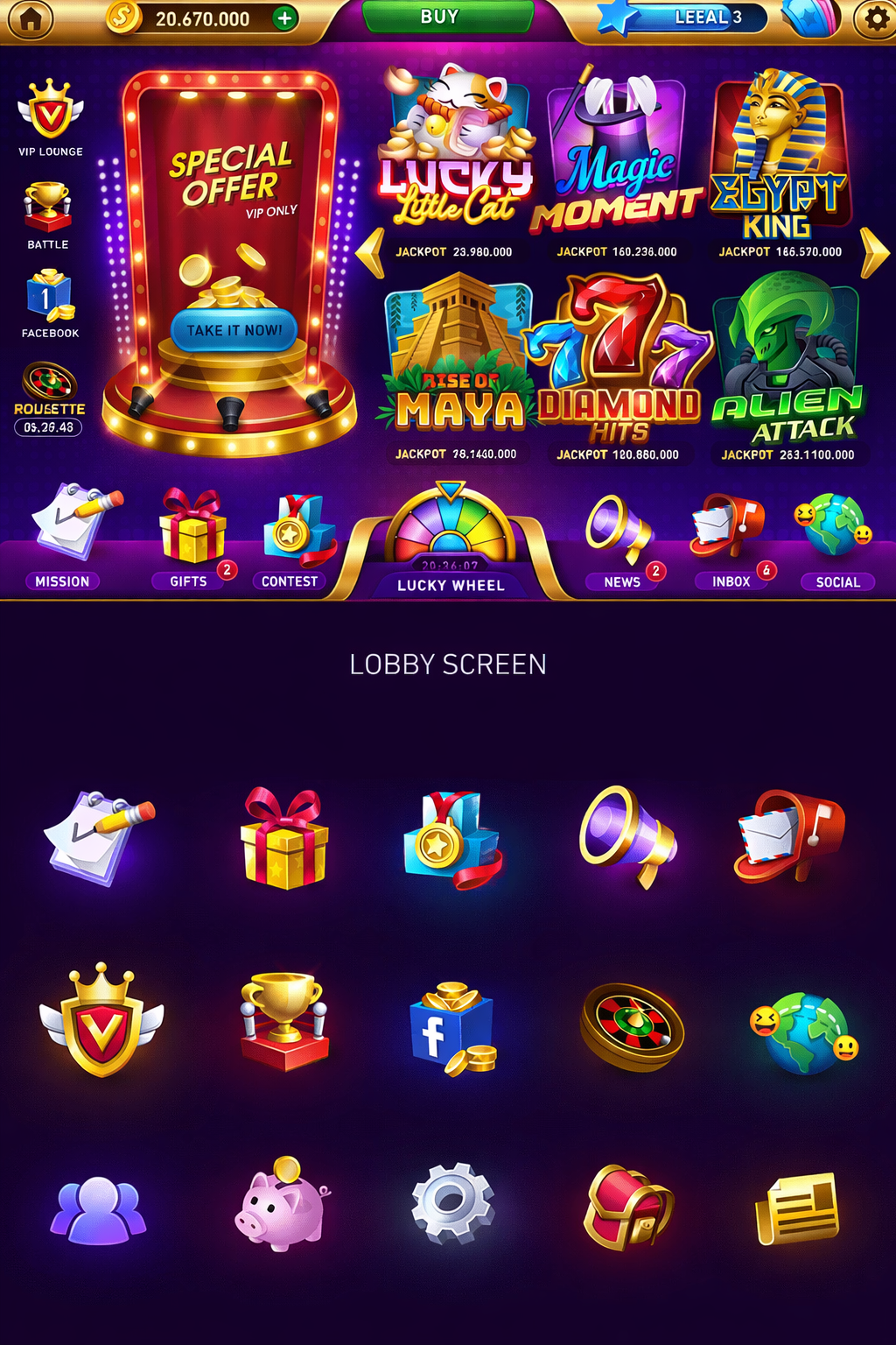 88 slots